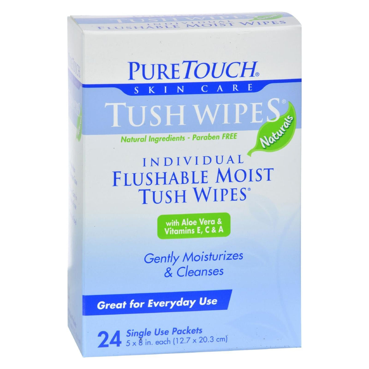 Puretouch Tush Wipes, 24 Flushable Wipes
