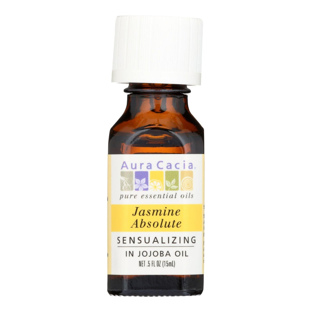 Aura Cacia Jasmine Absolute in Jojoba Oil, 0.5 fl oz