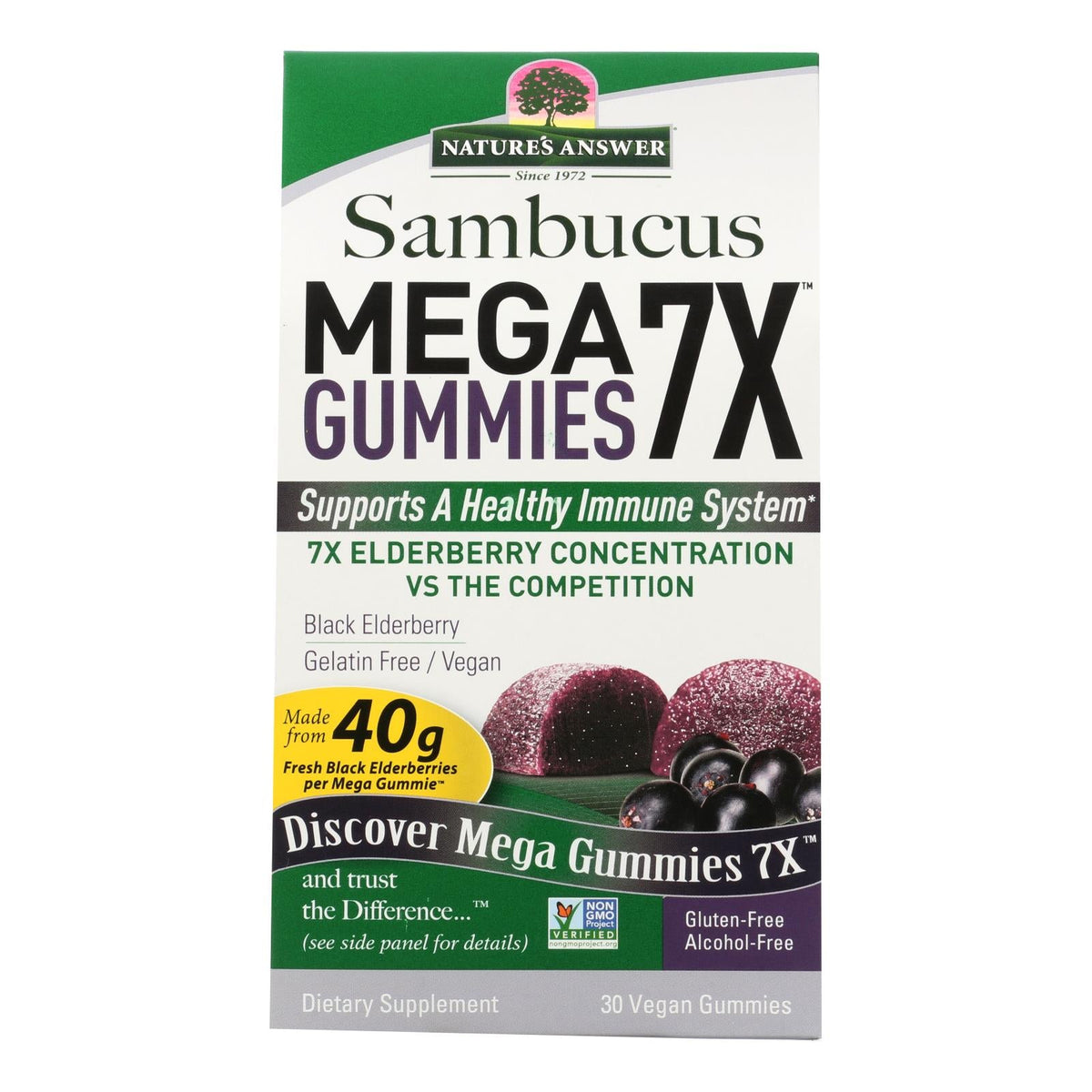 Nature's Answer Sambucus Mega Gummies, 30 ct (Case of 7)