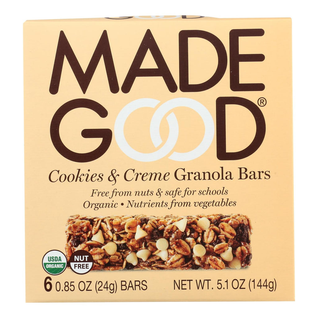 Made Good Granola Bars, Cookies & Cream, 0.85 oz (Case of 6)