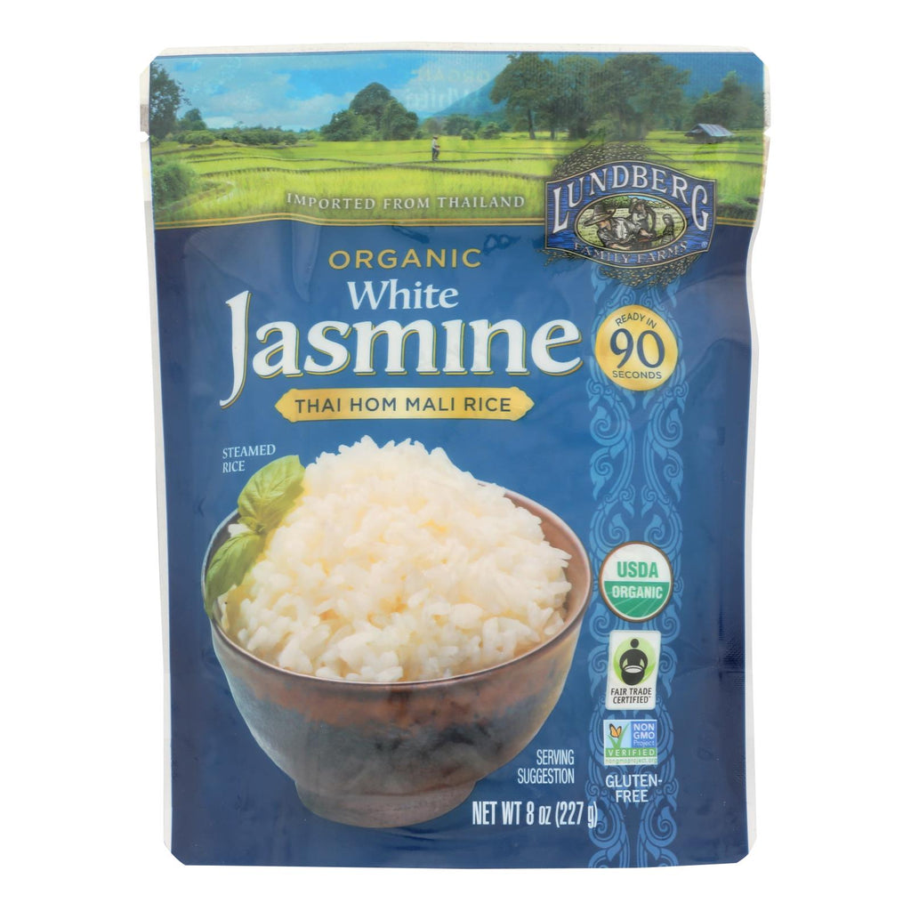 Lundberg Family Farms Organic White Jasmine Thai Rice, 8 oz (Case of 6)