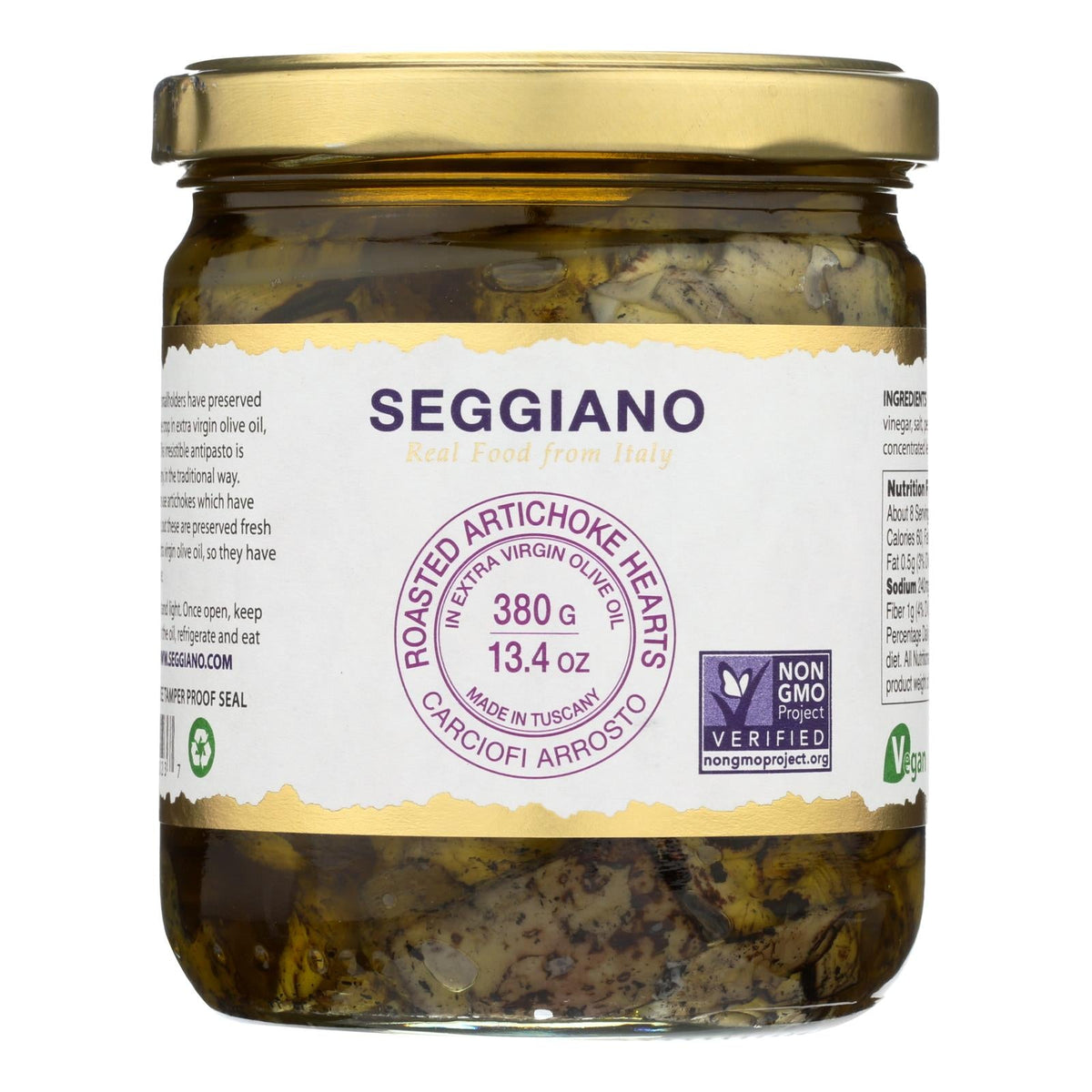 Seggiano Roasted Artichoke Hearts (Pack of 6 - 13.4 Oz.)
