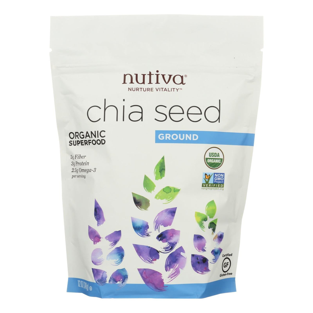 Nutiva Organic Milled Chia Seeds (Pack of 14 Oz.)