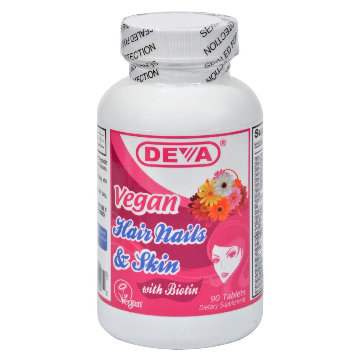 Deva Vegan Vitamins for Hair, Nails & Skin, 90 Tablets