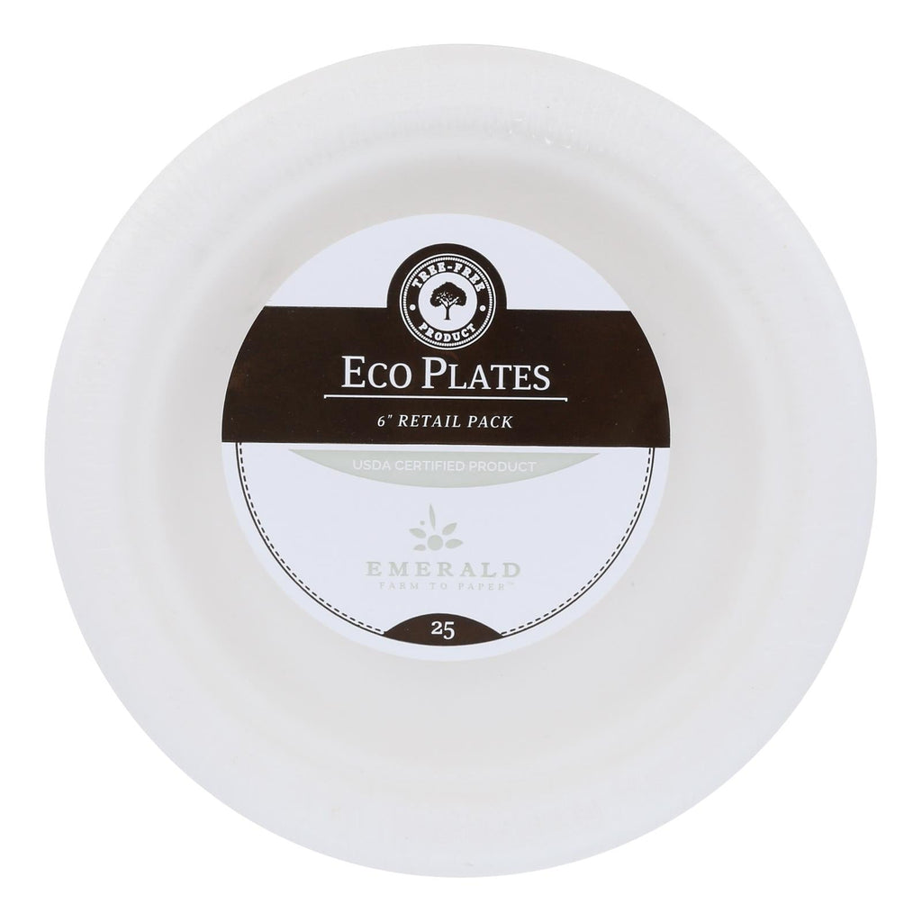 Emerald Brand Compostable 6 in Plates (Pack of 20-25)