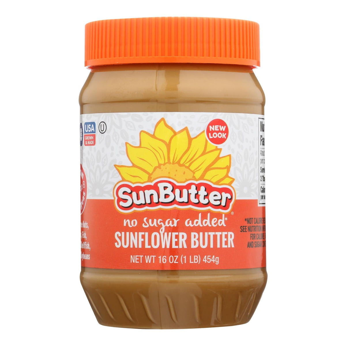 SunButter Sunflower Butter, No Sugar Added, 16 oz (Case of 6)
