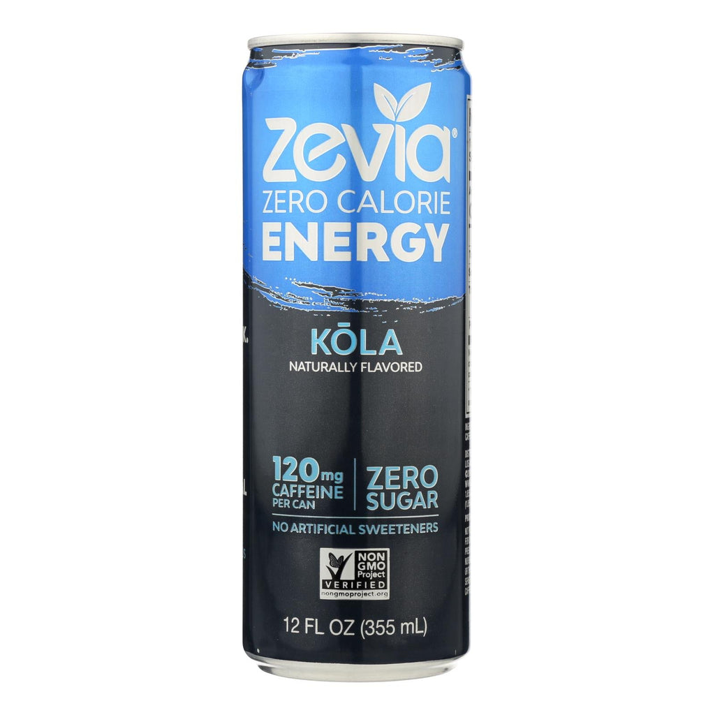 Zevia Zero Calorie Cola Energy Drink, 12 fl oz (Case of 12)
