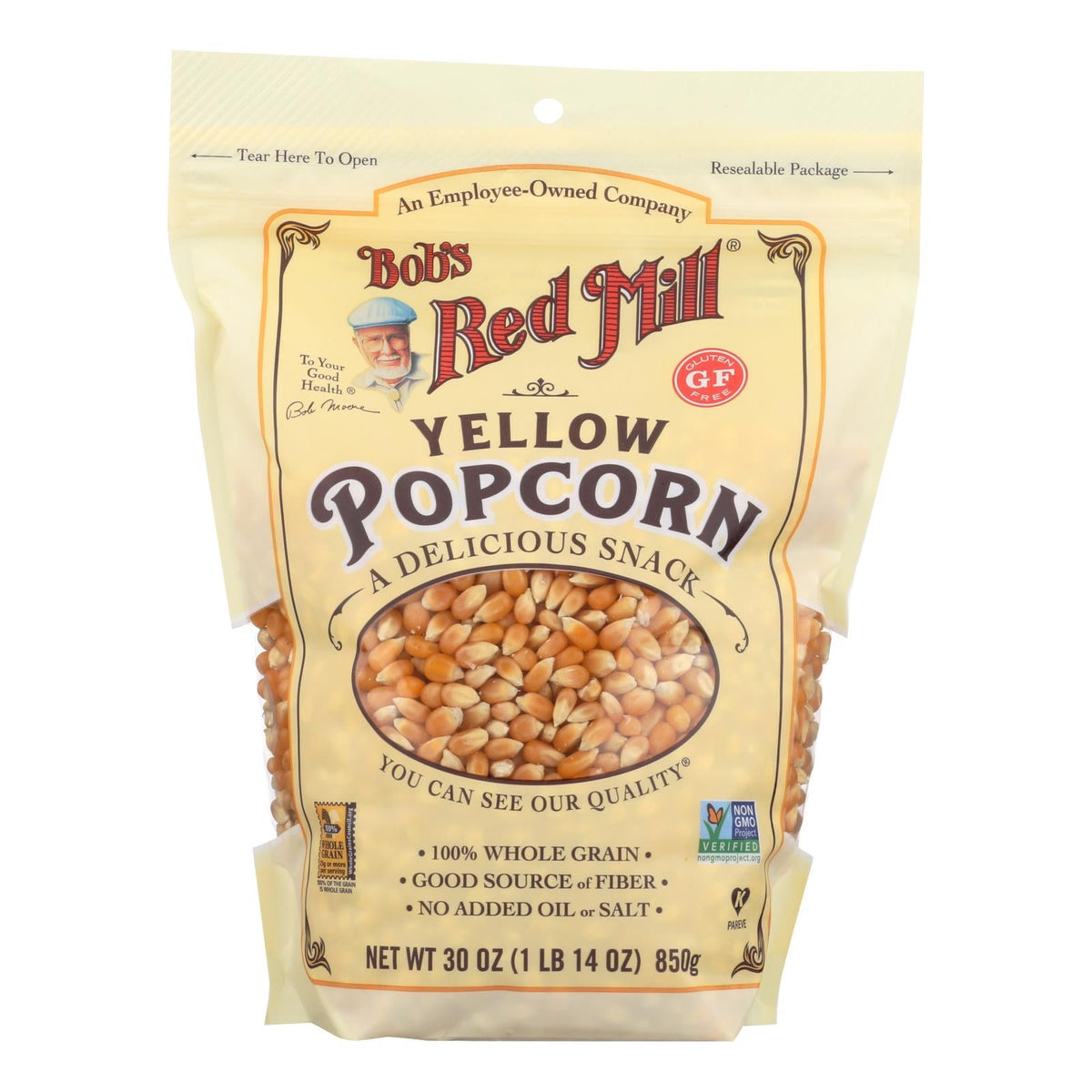 Bob's Red Mill Yellow Popcorn, 30 oz (Case of 4)