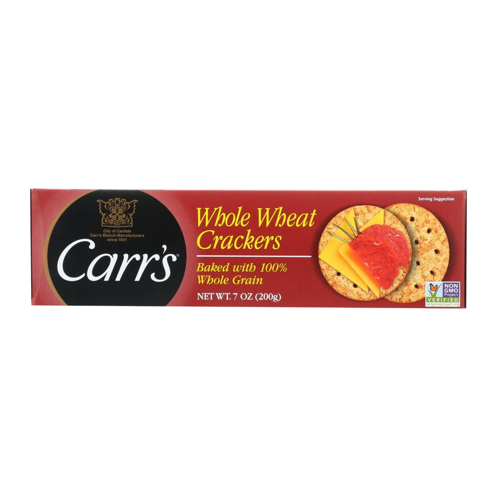 Carr's Whole Wheat Crackers, 7.1 oz (Case of 12)