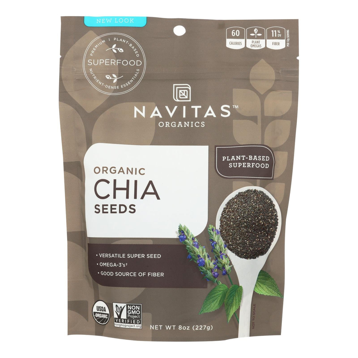 Navitas Naturals Organic Raw Chia Seeds (Pack of 12 - 8 Oz Each)