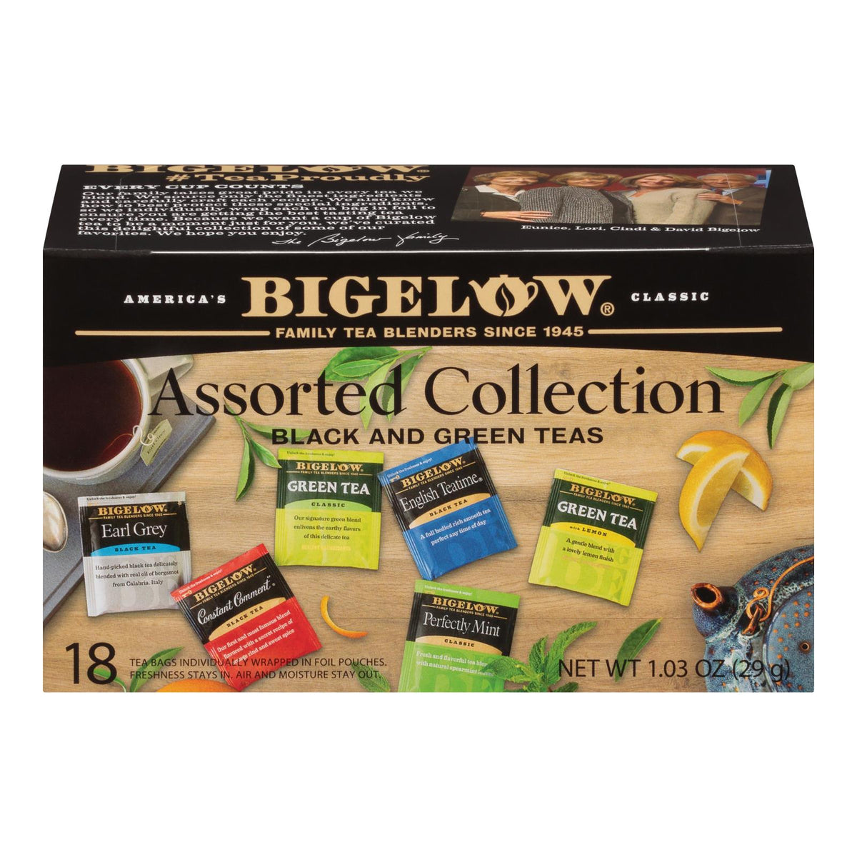 Bigelow Assorted Tea Variety, 18 Tea Bags (Case of 6)