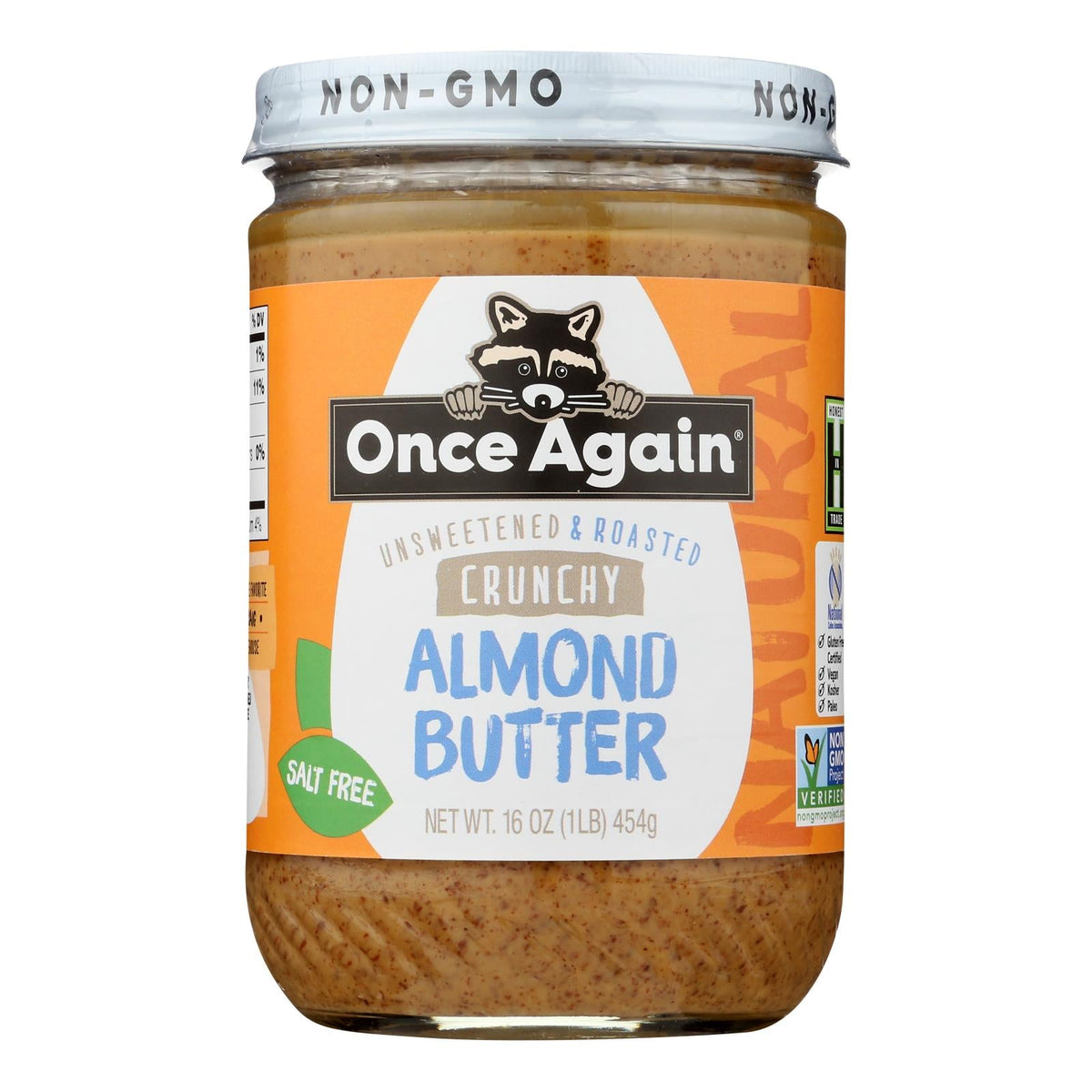 Once Again Crunchy Almond Butter, 16 oz (Case of 6)