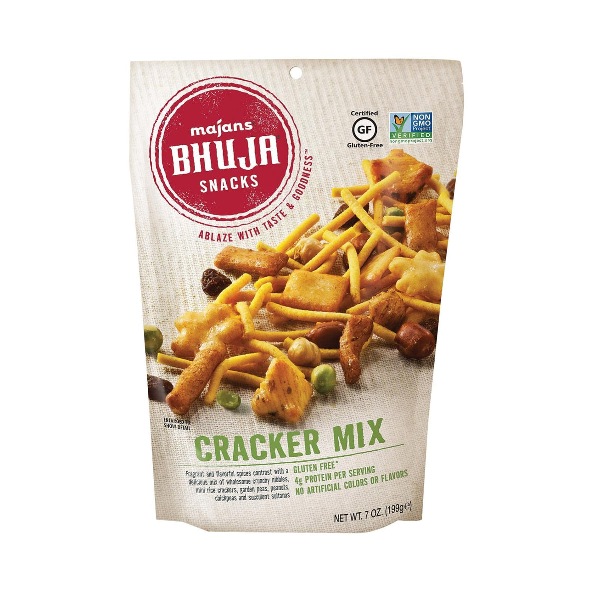 Bhuja Snacks Cracker Mix, 7 oz (Case of 6)