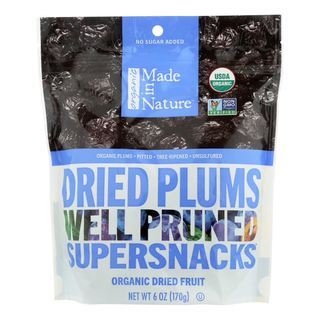 Made in Nature Organic Dried Plums, 6 oz (Case of 6)