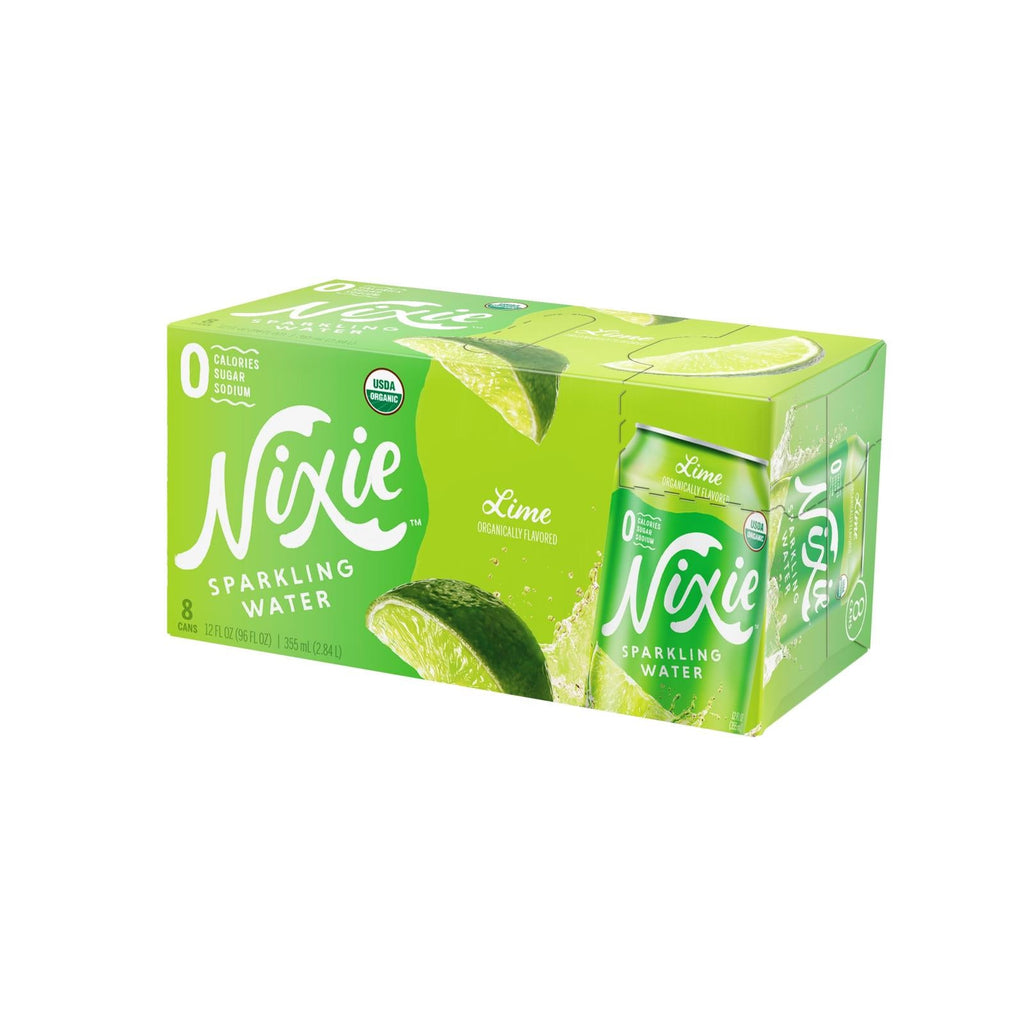 Nixie Sparkling Water Lime - 8/12 Fl Oz (Case of 3)