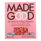 MadeGood Strawberry Crispy Squares, 4.68 oz (Case of 6)