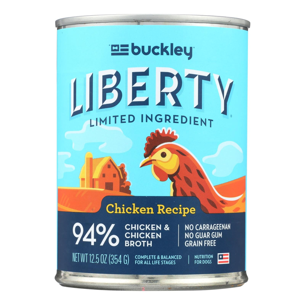 Buckley Liberty Wet Food, Chicken, 12.5 oz (Case of 12)