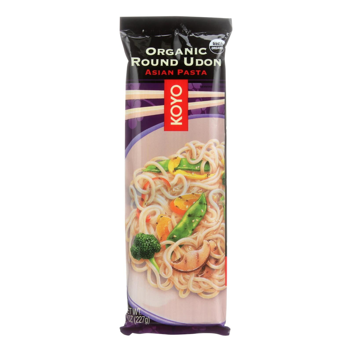 Koyo Organic Round Udon Noodles, 8 oz (Case of 12)