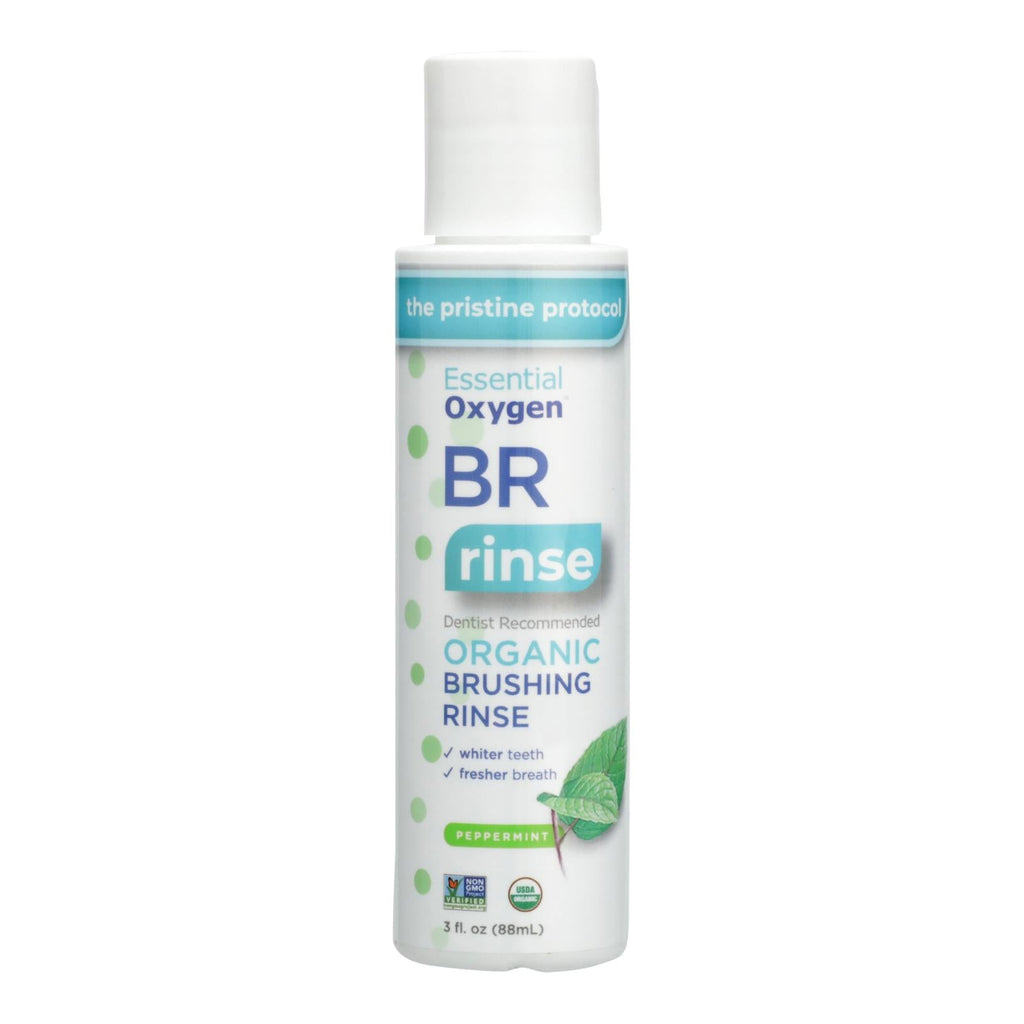 Essential Oxygen Organic Brushing Rinse, Peppermint, 3 oz