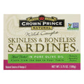 Crown Prince Skinless and Boneless Sardines in Pure Olive Oil (Pack of 12 - 3.75 Oz.)