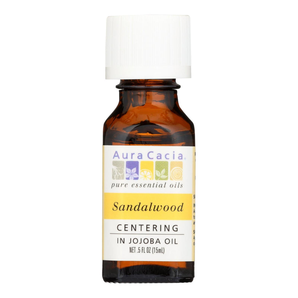 Aura Cacia Precious Essentials Sandalwood with Jojoba Oil, 0.5 fl oz