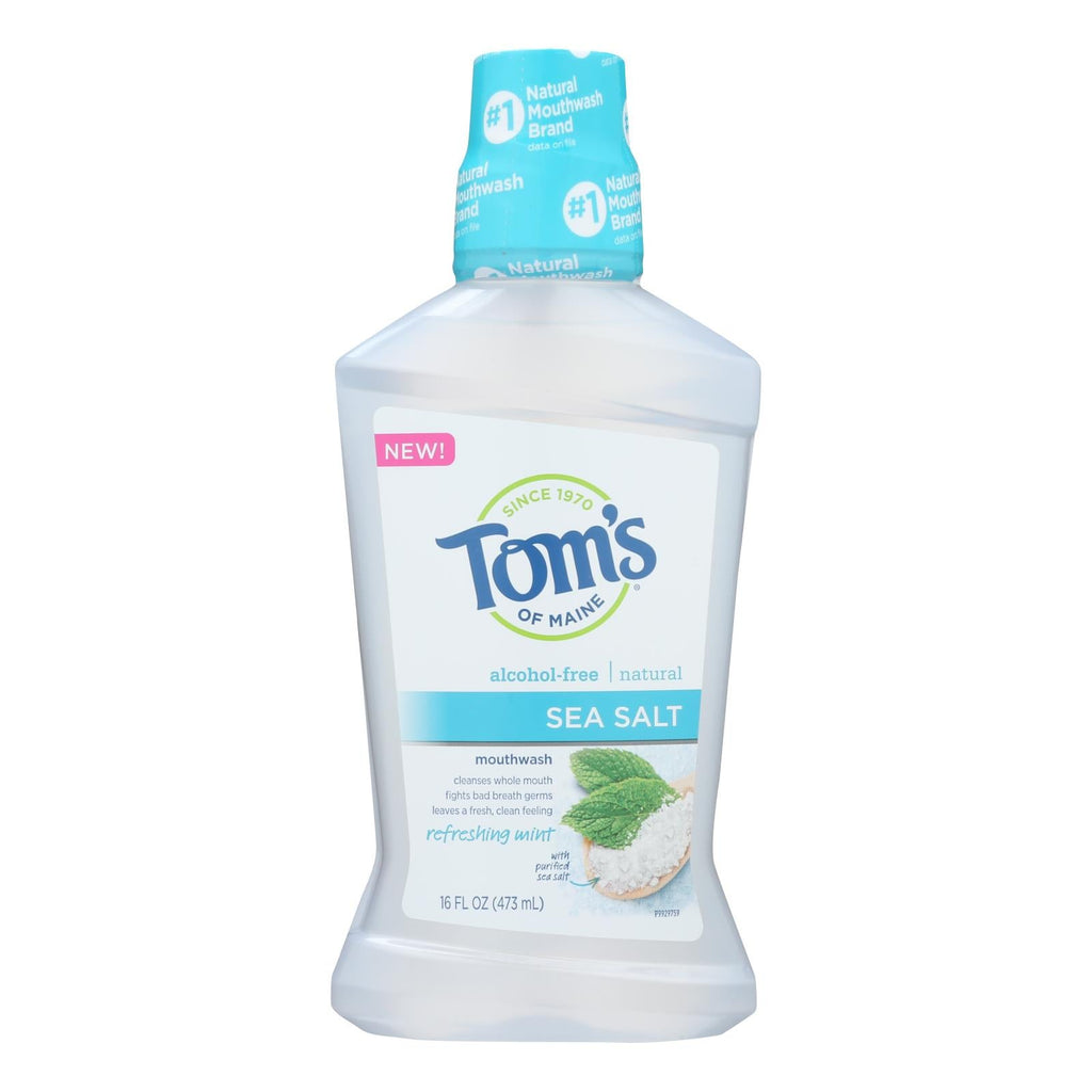 Tom's of Maine Sea Salt Mint Mouthwash, 16 oz