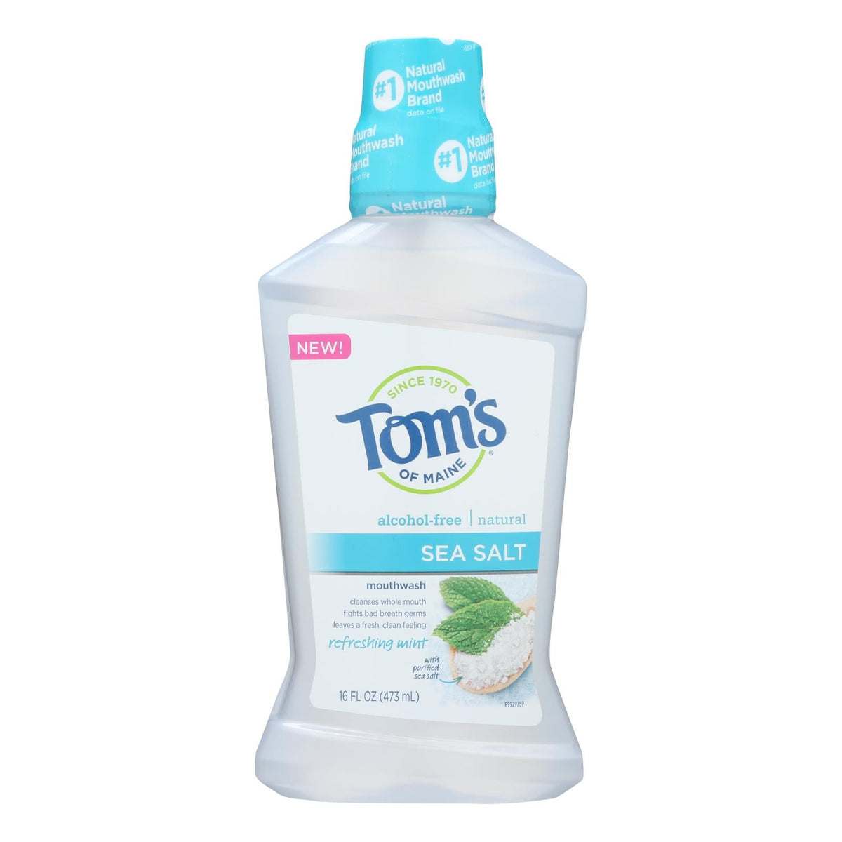 Tom's of Maine Sea Salt Mint Mouthwash, 16 oz