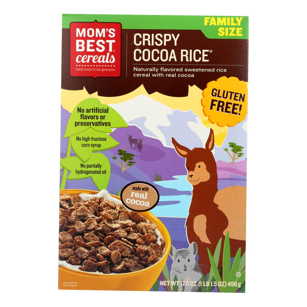 Mom's Best Naturals Crispy Cocoa Rice Cereal, 17.5 oz (Case of 14)