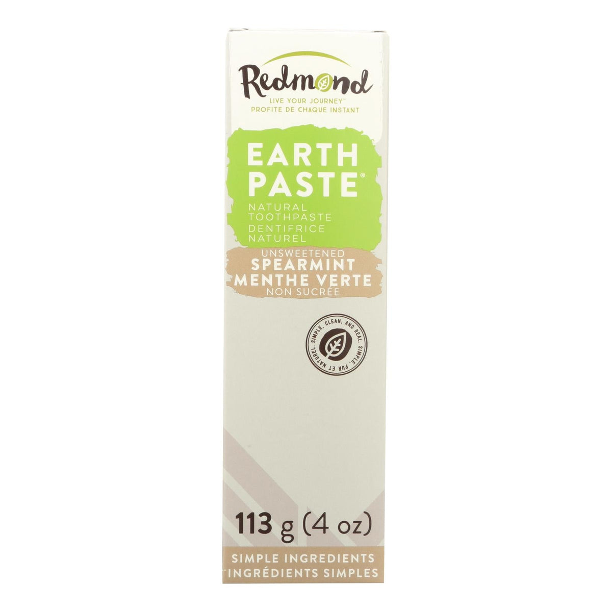 Redmond Earthpaste Natural Toothpaste, Spearmint (Case of 4)