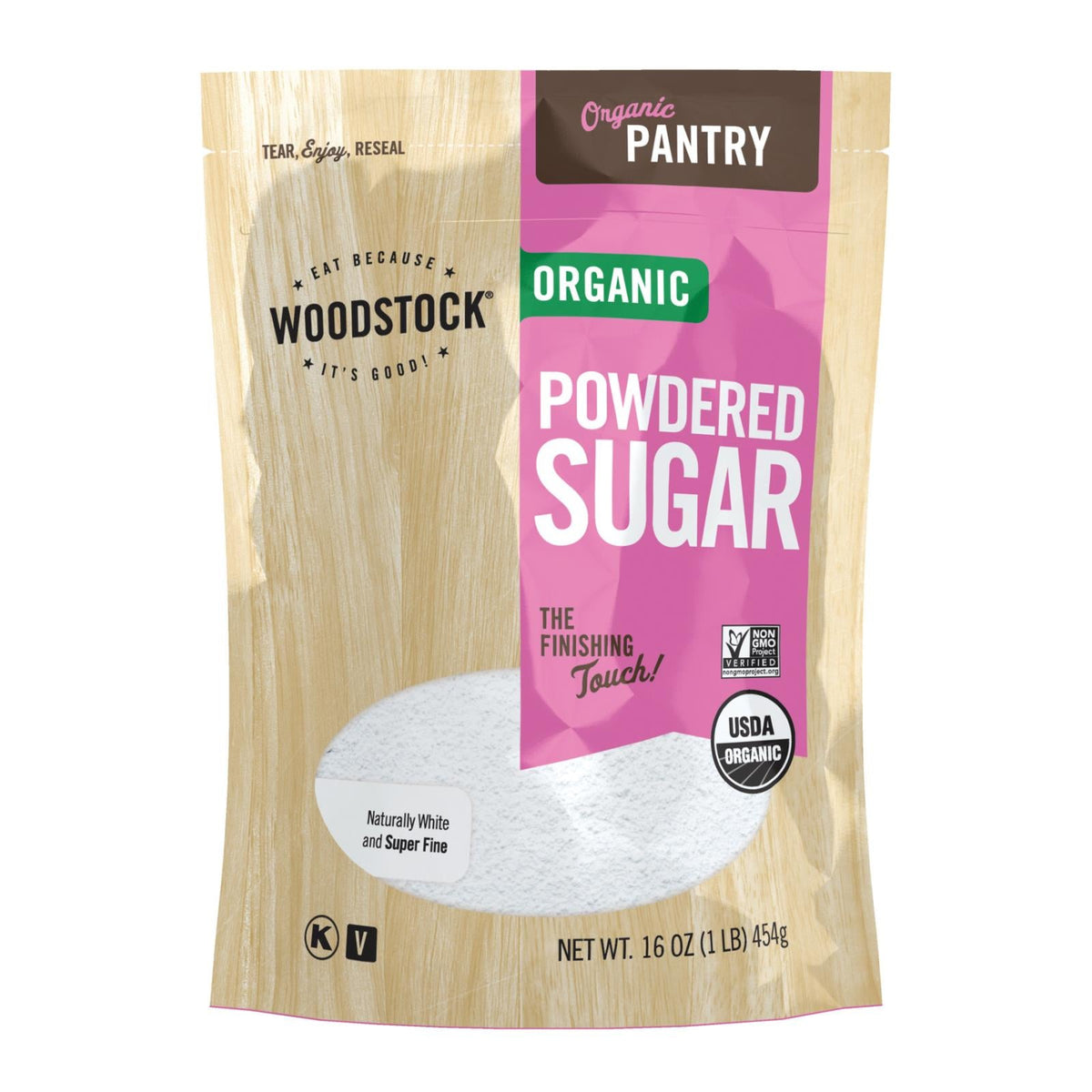 Woodstock Organic Powdered Sugar, 16 oz (Case of 12)