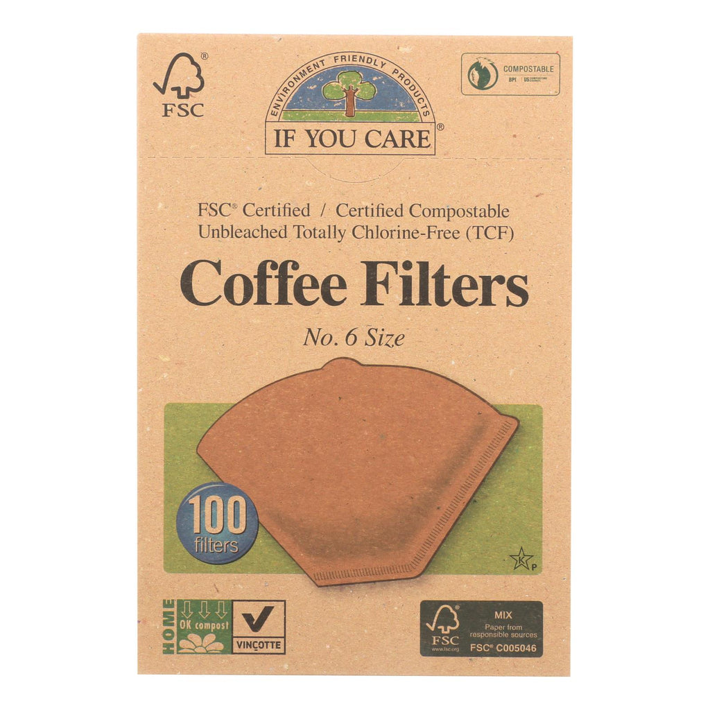 "If You Care Unbleached Coffee Filters, 100 Count - 6 Lbs., Case of 12"
