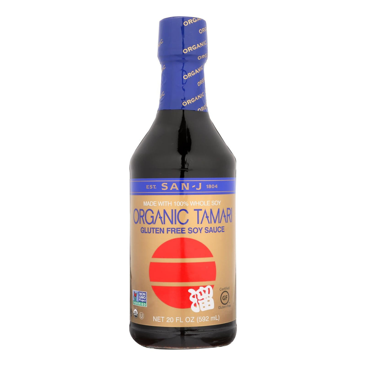 San-J Organic Tamari Soy Sauce, 20 fl oz (Case of 6)