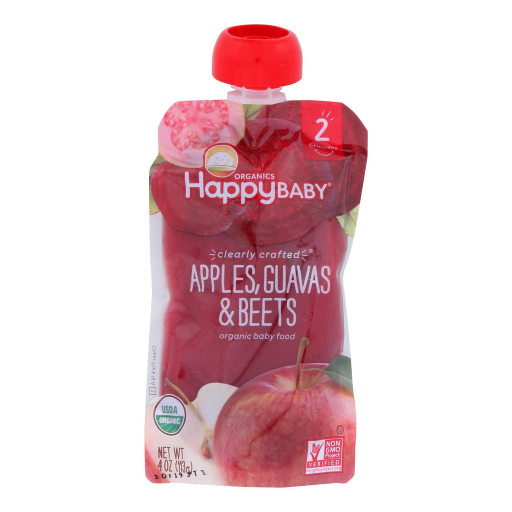 Happy Baby Clearly Crafted Apples, Guavas & Beets, 4 oz (Case of 16)