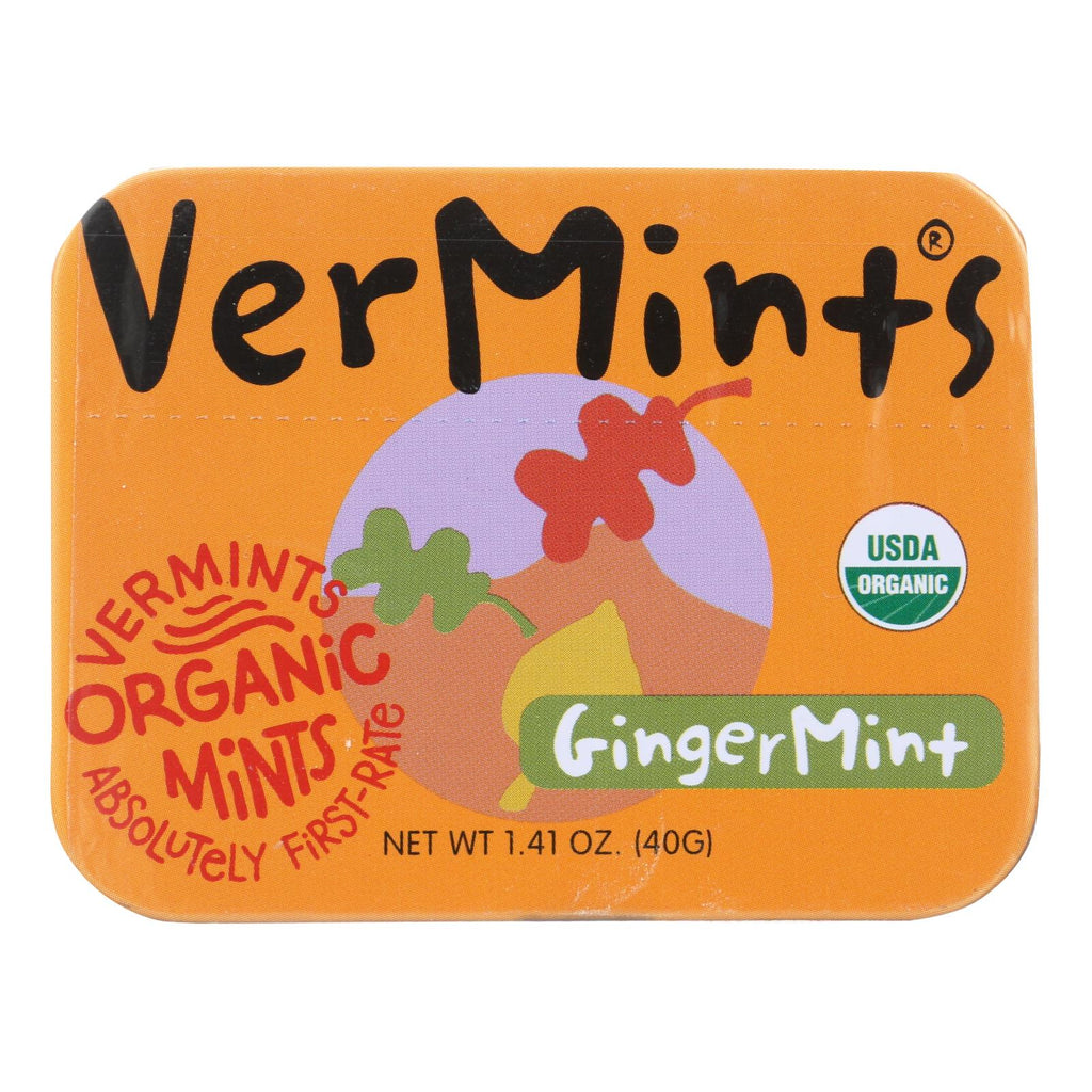 Vermints All Natural Mints, Gingermint, 1.41 oz (Case of 6)