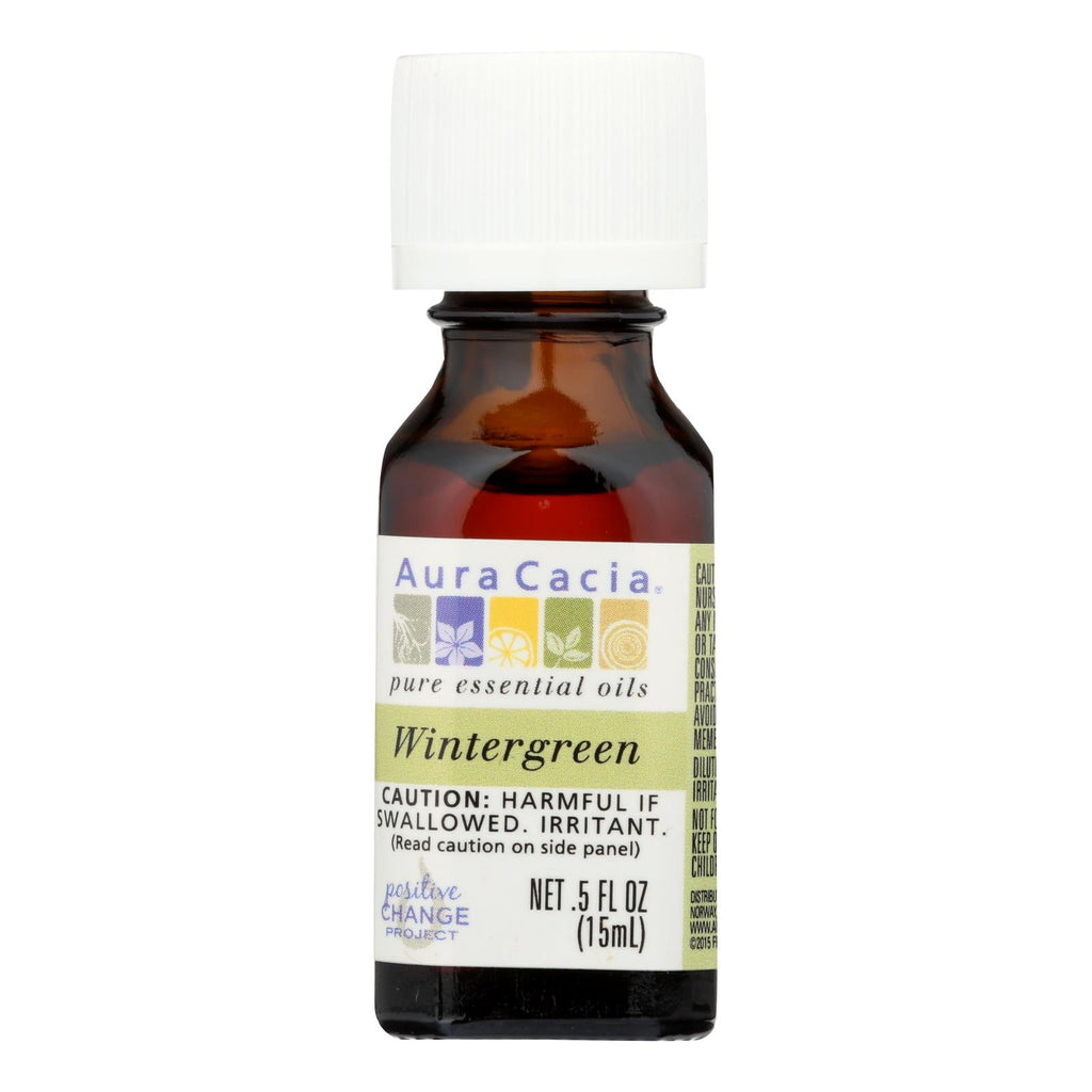 Aura Cacia Pure Essential Oil Wintergreen (Pack of 1 - 0.5 Fl Oz)