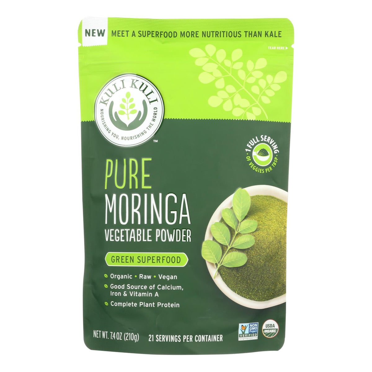 Kuli Kuli Pure Moringa Vegetable Powder, 7.4 oz