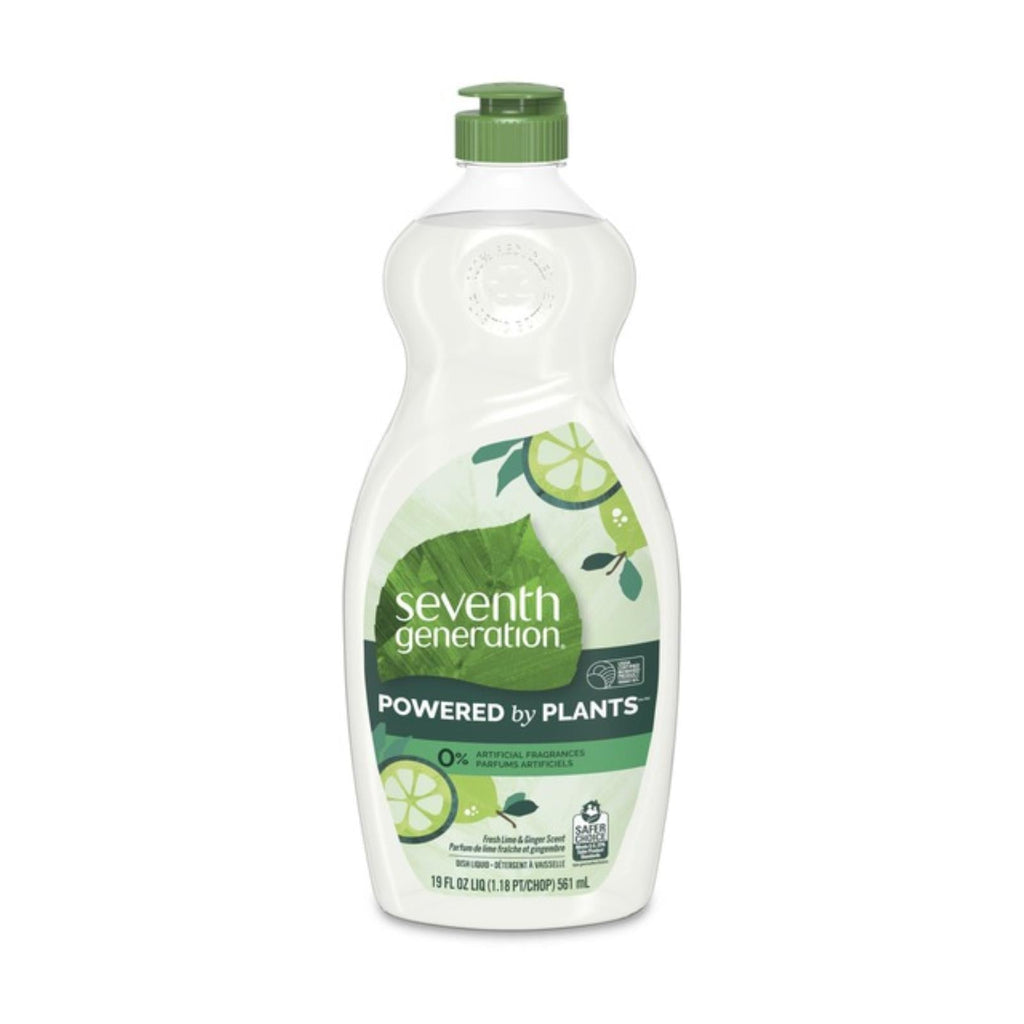 Seventh Generation Dish Liquid, Lime Ginger, 19 fl oz (Case of 6)