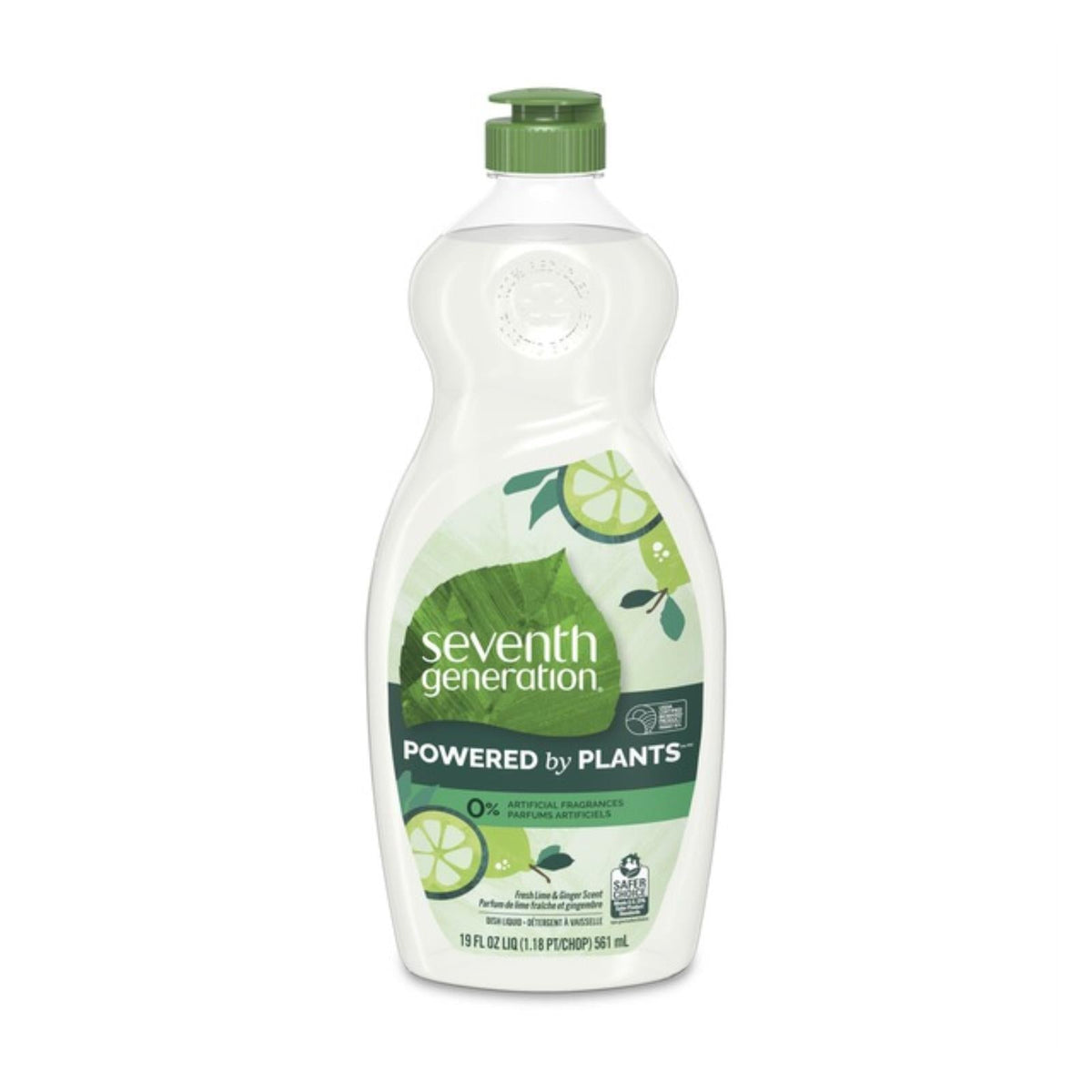 Seventh Generation Dish Liquid, Lime Ginger, 19 fl oz (Case of 6)