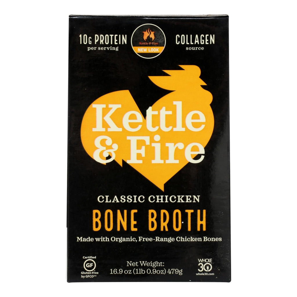 Kettle & Fire Chicken Bone Broth, 16.9 oz (Case of 6)