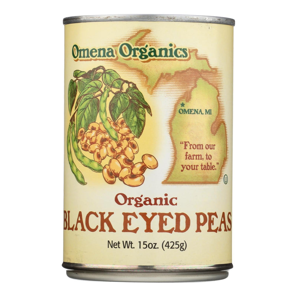 Omena Organics Black-Eyed Peas, 15 oz (Case of 12)