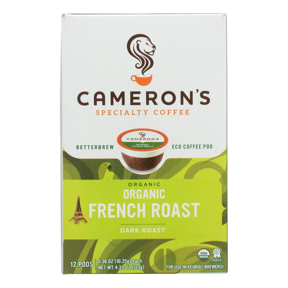 Cameron's Specialty Coffee Organic French Roast, 12 ct (Case of 6)