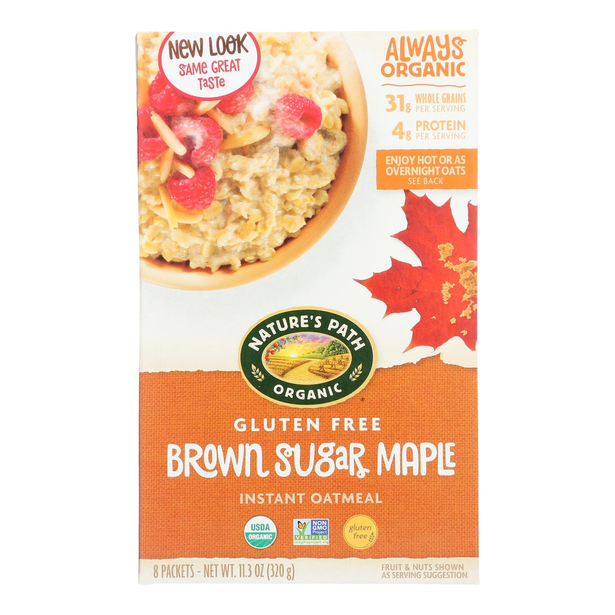Nature's Path Organic Hot Oatmeal, Brown Sugar Maple, 11.3 oz (Case of 6)