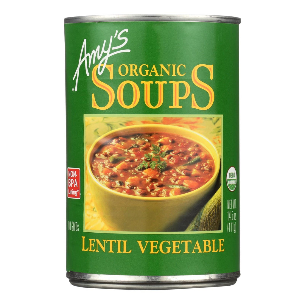 Amy's Organic Lentil Vegetable Soup, 14.5 oz (Case of 12)