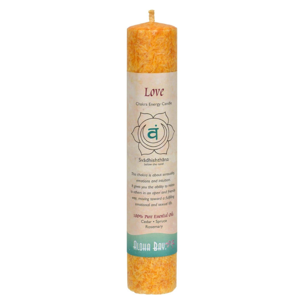 Aloha Bay Chakra Pillar Candle Love