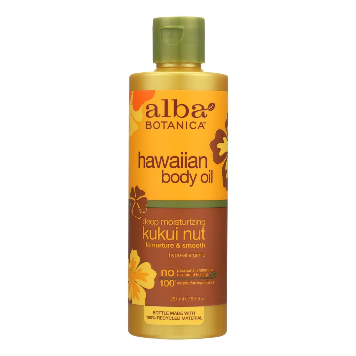 Alba Botanica Hawaiian Kukui Nut Body Oil (Pack of 8.5 Fl Oz)