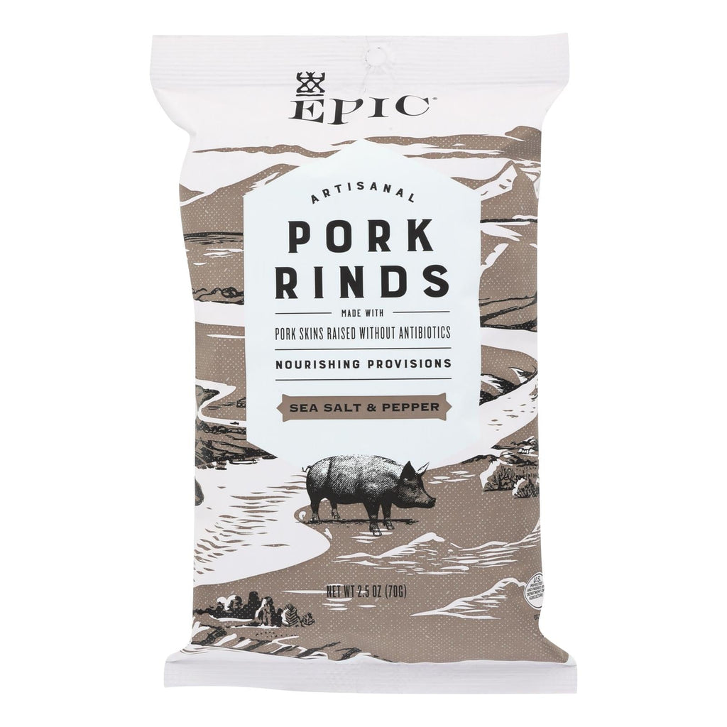 Epic Pork Rinds, Sea Salt & Pepper, 2.5 oz (Case of 12)