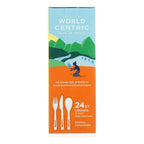 World Centric Compostable Corn Starch Flatware, Assorted, 24 ct (Case of 12)