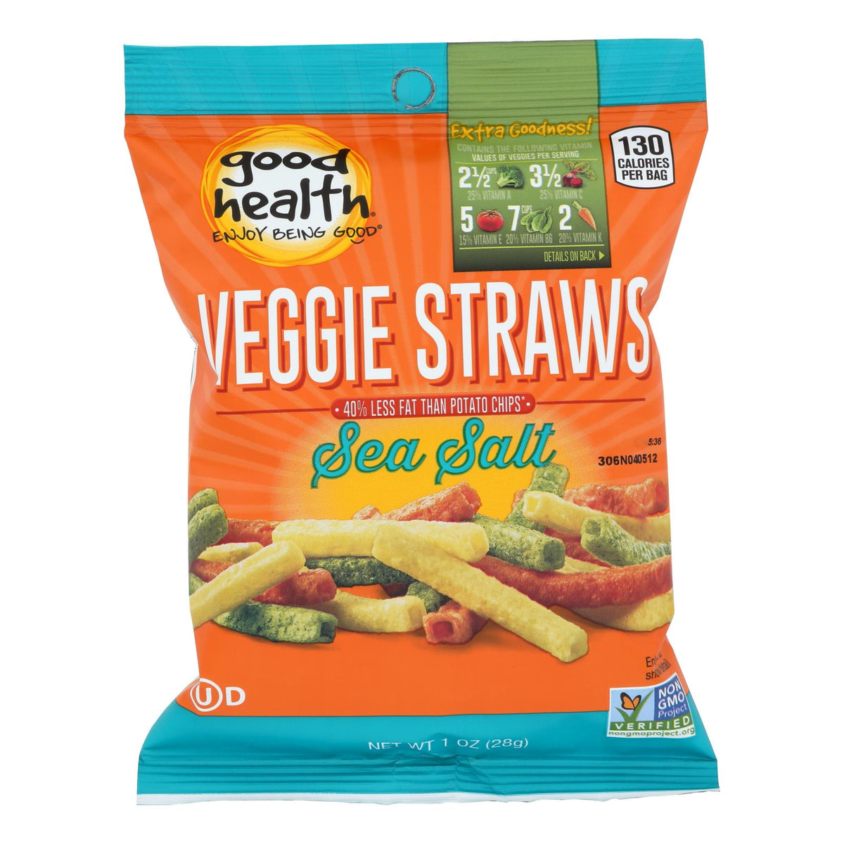Good Health Veggie Straws, Sea Salt, 1 oz (Case of 24)