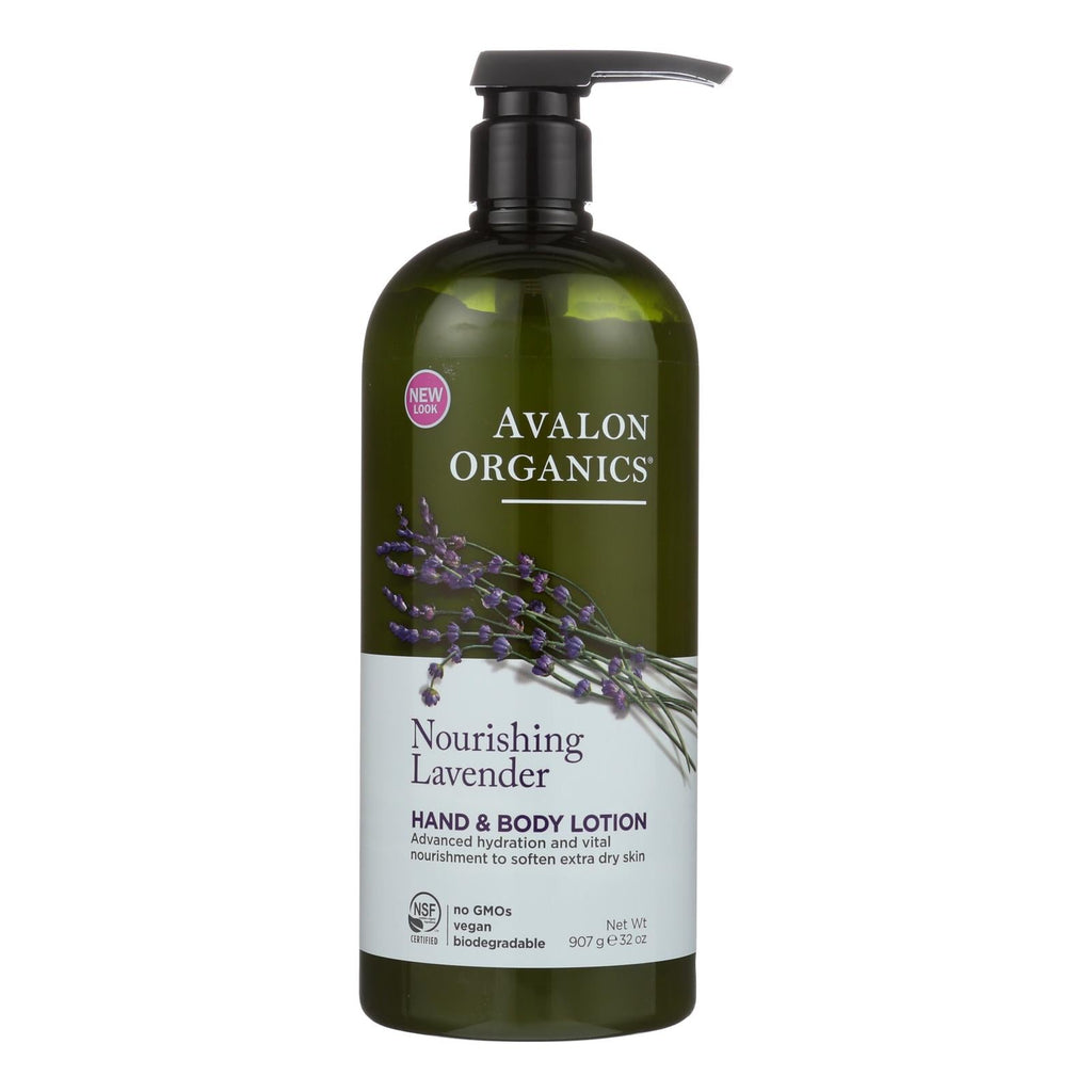 Avalon Organics Hand & Body Lotion, Lavender, 32 fl oz