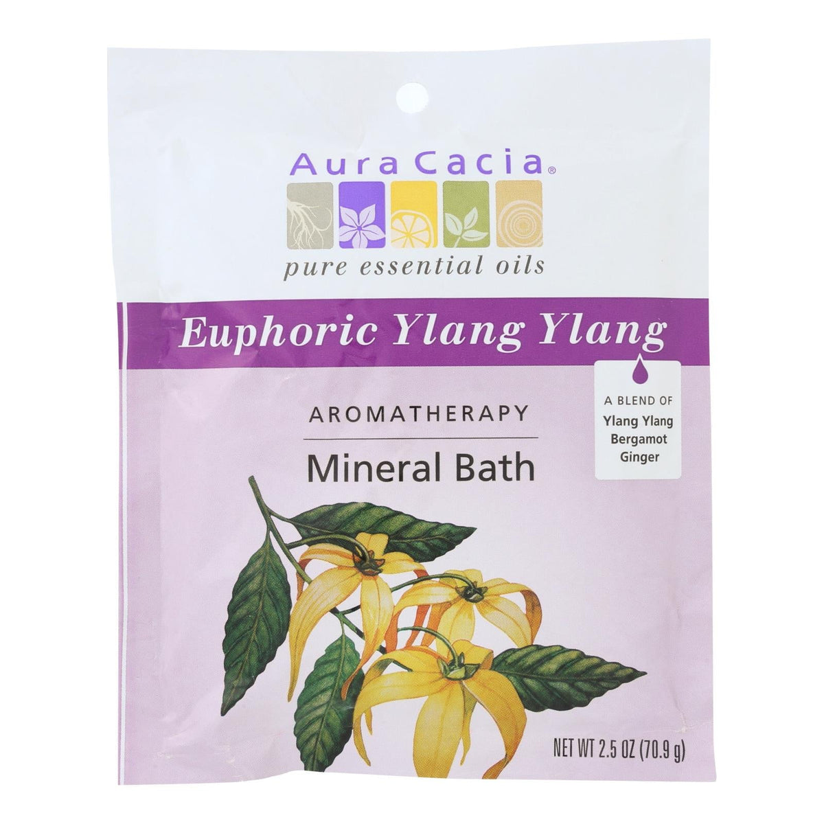 Aura Cacia Euphoria Aromatherapy Mineral Bath, 2.5 oz (Case of 6)